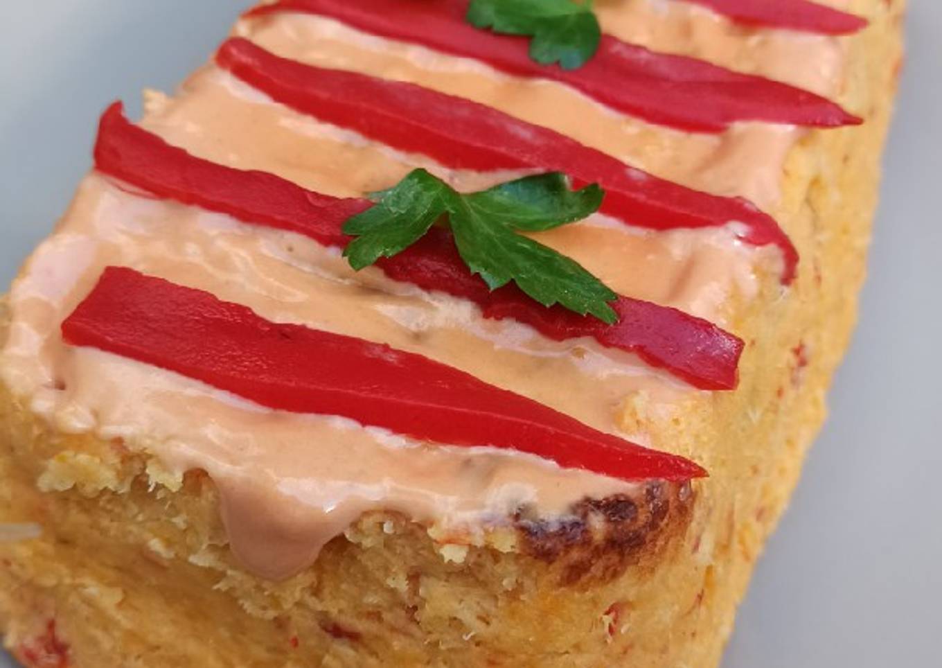 Pastel de Merluza con Pimientos del Piquillo, SIN HARINA