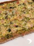 Tarta integral de brócoli y jamón