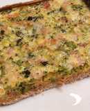 Tarta integral de brócoli y jamón