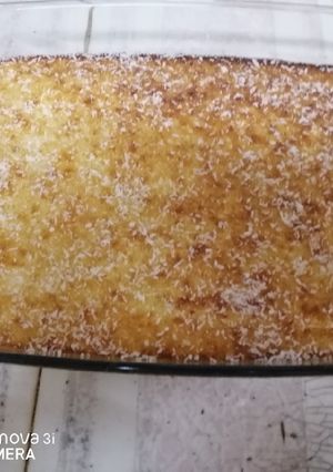صورة لوصفة بسبوسة بنكهة الفانيلا والزغفران