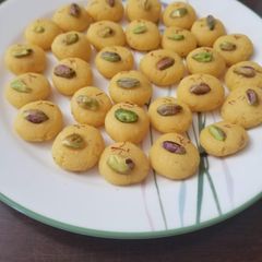 A picture of Kesar peda.
