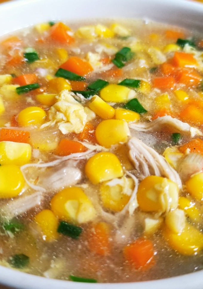 Foto resep Sup jagung wortel telur