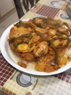 صورة لوصفة رز مشخول🍚🥕🥔