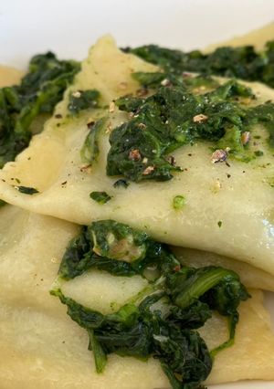 Foto di Ravioli di spinaci, noci e gorgonzola