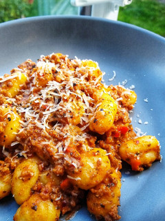 A picture of Gnocchi In A Chilli & Tomato Meat Sauce.
