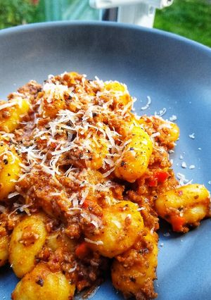 A picture of Gnocchi In A Chilli & Tomato Meat Sauce.