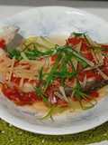 Ikan koan kukus versi pedas