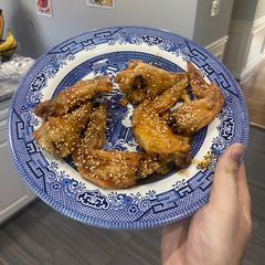 A picture of Air Fried Chicken Wings (Honey Sesame and Korean Hot and Honey).