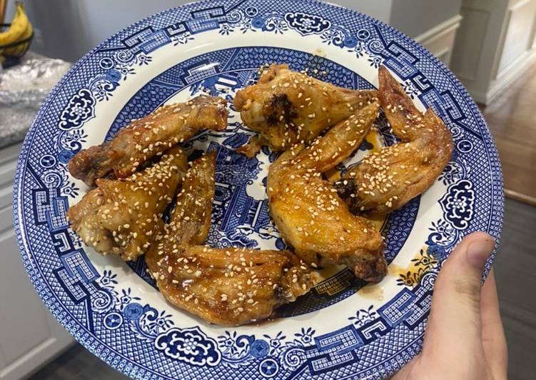 Recipe of Perfect Air Fried Chicken Wings (Honey Sesame and Korean Hot and Honey)