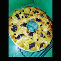 A picture of Puding Roti Tawar Pandan.
