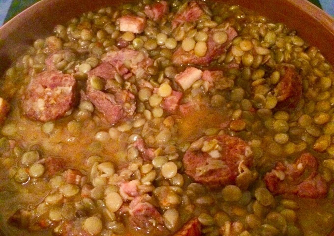 Guiso de lentejas. Como el de mi abuela