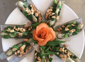 Hình của món Ốc móng tay nước mỡ hành.