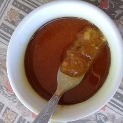 Gravy with marinade left over A picture of Gravy with marinade left over.