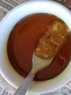 A picture of Gravy with marinade left over.