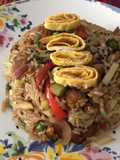 Arroz mixto tipo oriental