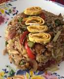 Arroz mixto tipo oriental