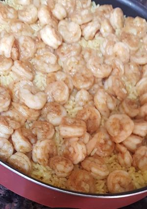 صورة لوصفة أرز مع الجمبري