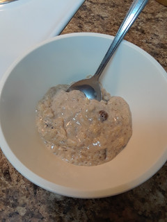 A picture of Cinnamon Raisin Rice Pudding.