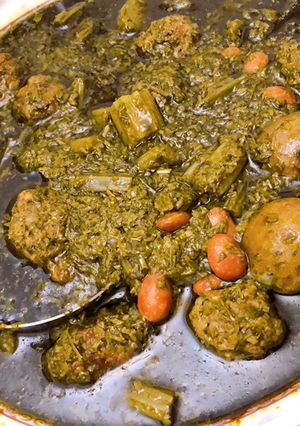 عکسی از دستور خورشت کرفس با گوشت قلقلی