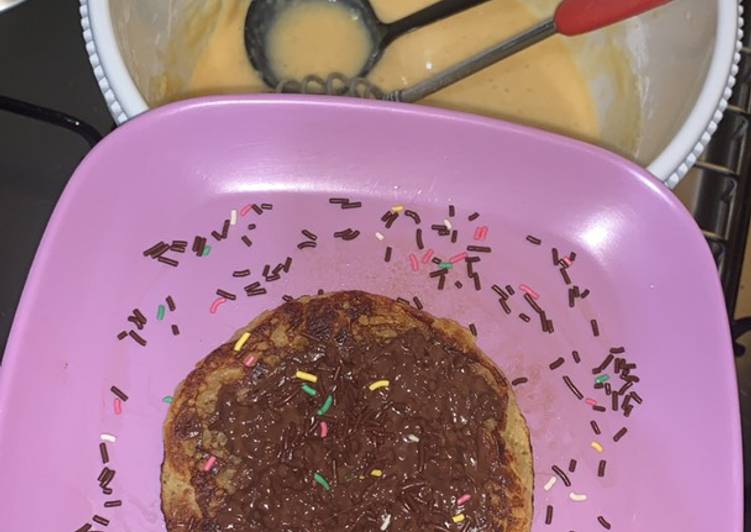 Cara bikin Homemade Cheesy Pancake (Tanpa Mixer) , Enak