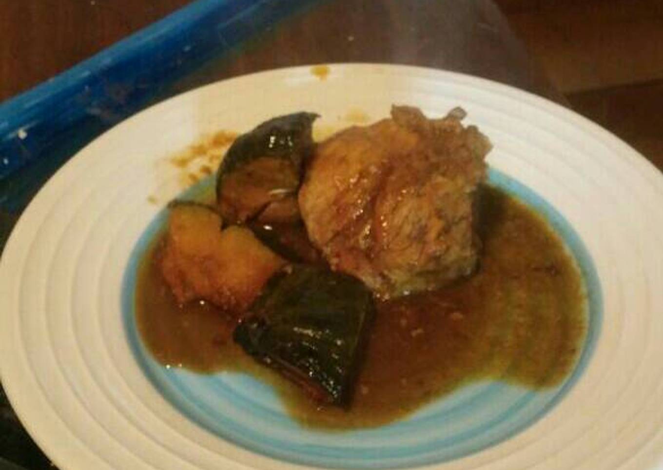 Bondiola ahumado a la barbacoa con calabaza