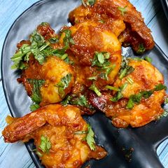 Goan Peri peri prawns A picture of Goan Peri peri prawns.