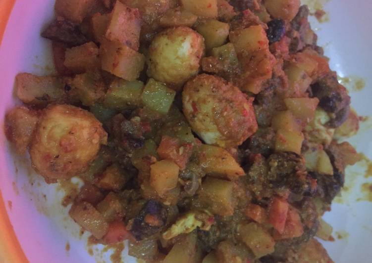 Bahan memasak Sambal goreng kentang hati ampela dan telur puyuh Anti Gagal