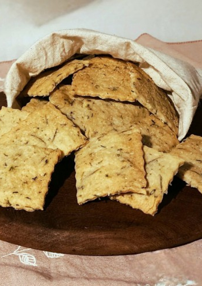 Una foto de 🌱 Crackers de okara de soja a las finas hierbas 🌱