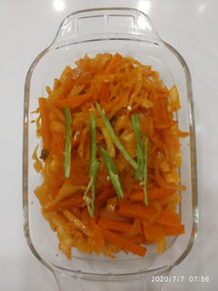 A picture of Cabbage-carrot sabzi.