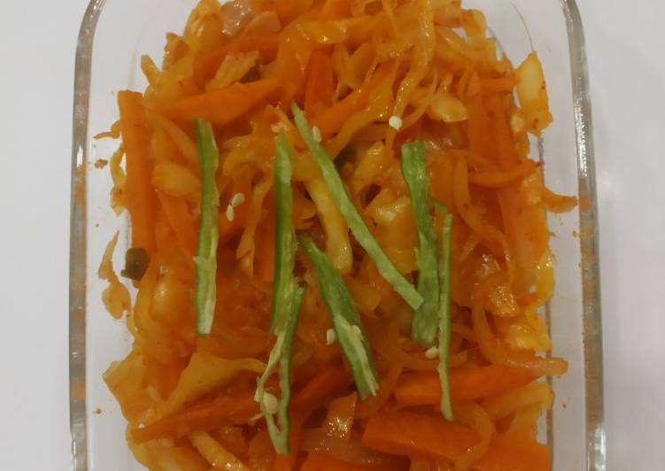 Recipe of Ultimate Cabbage-carrot sabzi