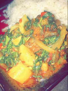 A picture of Basmati with vegetable soup.