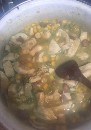 Borsós babos kukoricás csirkemell csilivel recept fotója