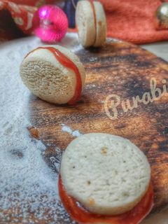 স্ট্রবেরি জ্যাম শর্টকেক স্যান্ডউইচ কুকিজ( Strawberry jam shortcake sandwich cookies recipe in Bengal রেসিপির প্রধান ছবি