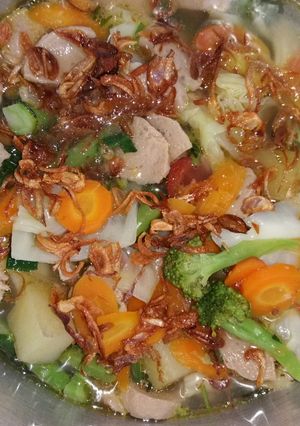 Foto resep Sop brokoli bakso