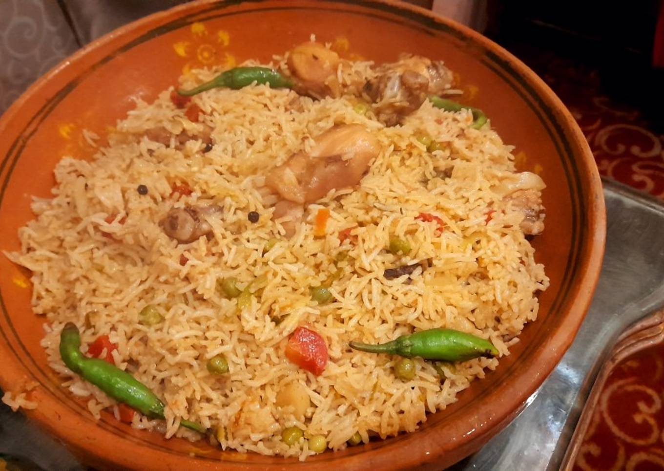 Chicken vegetables rice