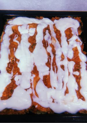 Una foto de Canelones de espinaca, carne picada y paté (podes hacerlo sin el paté)