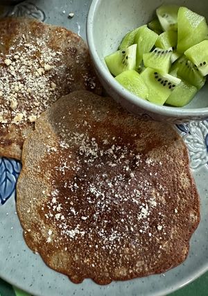 A picture of Navratri special Buckwheat Pancake.