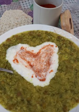 عکسی از دستور آش عدس و ماست
