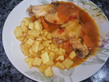 Pollo guisado en olla express