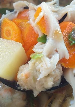 Foto resep Sop Jamur Bakso Ayam