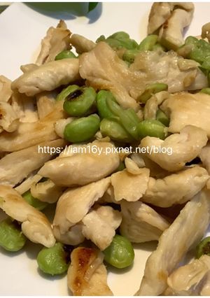 【增肌減脂】雞胸肉炒毛豆 的食譜成品照片