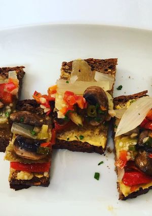 Una foto de Bruschettas
