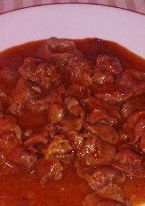 Una foto de Mollejas de pollo picantes