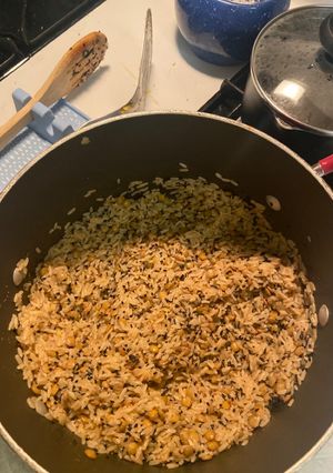 A picture of Blackened Rice-Lentil-Cheese Sandwich.