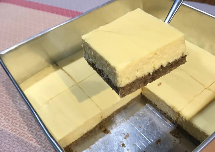 Baked Tofu Cheesecake with Oat Crust