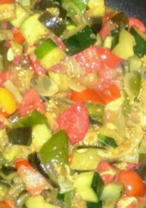 Ázsiai fűszerezésű párolt zöldség recept fotója