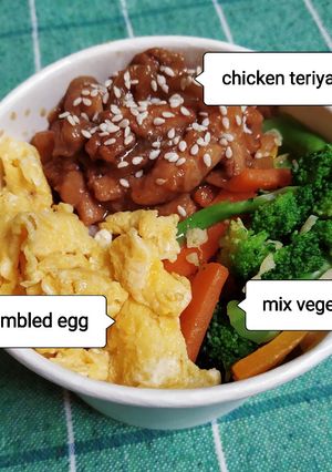 Foto resep Rice bowl chicken teriyaki 🍚