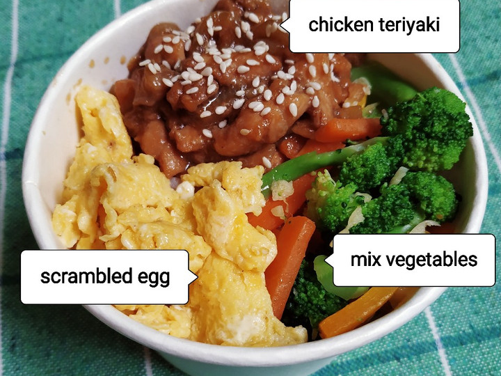 Cara Gampang Membuat Rice bowl chicken teriyaki 🍚 yang Bikin Ngiler