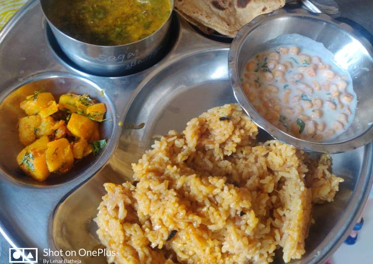 Recipe of Homemade Sai bhaji bugga chawal