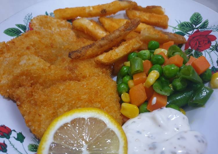 Resep Unik Fish &amp;amp; chips sauce lemon Ala Rumahan